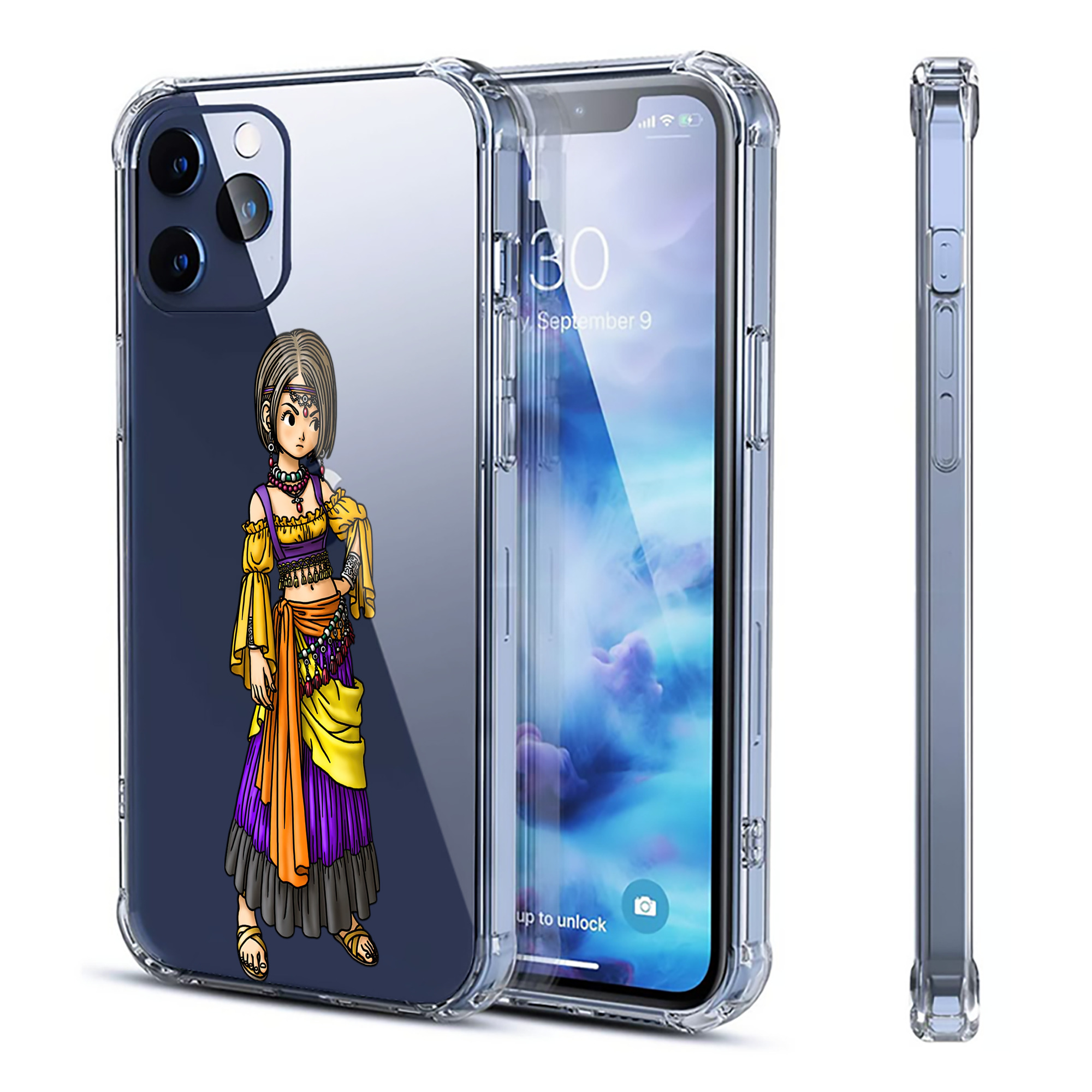 （画像用） ドラゴンクエスト Doragon Kuesuto Dragon Quest 【iPhone 12シリーズ対応】透明スマホケース（クリアソフトケース）